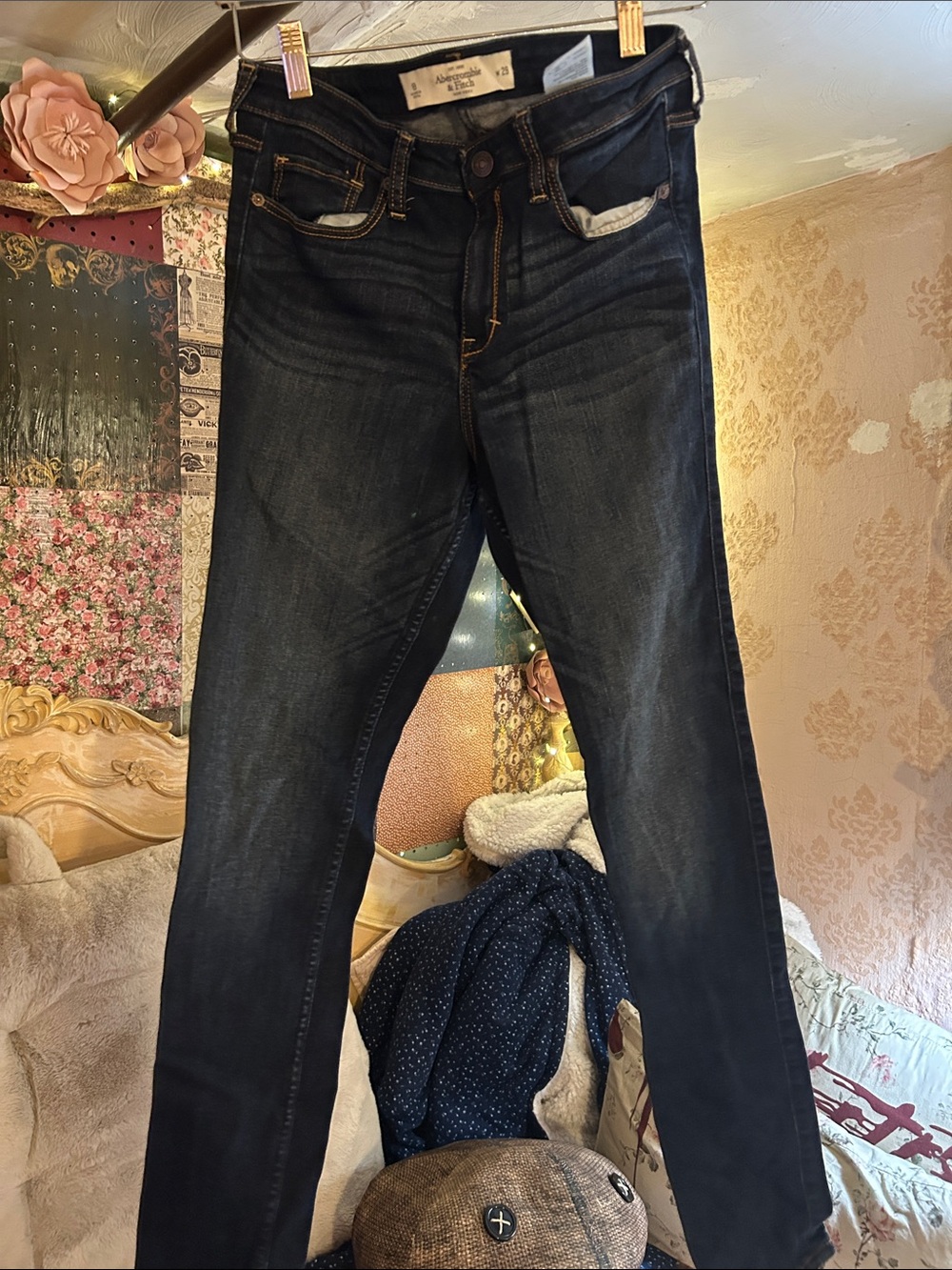 Abercrombie & Fitch Men’s Skinny Jeans - Dark Blue Wash